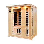 Greenland Luxury Carbon Fibre Infrared 3 Person Sauna 9 Heating Panels 2190W 3 Yr Warranty