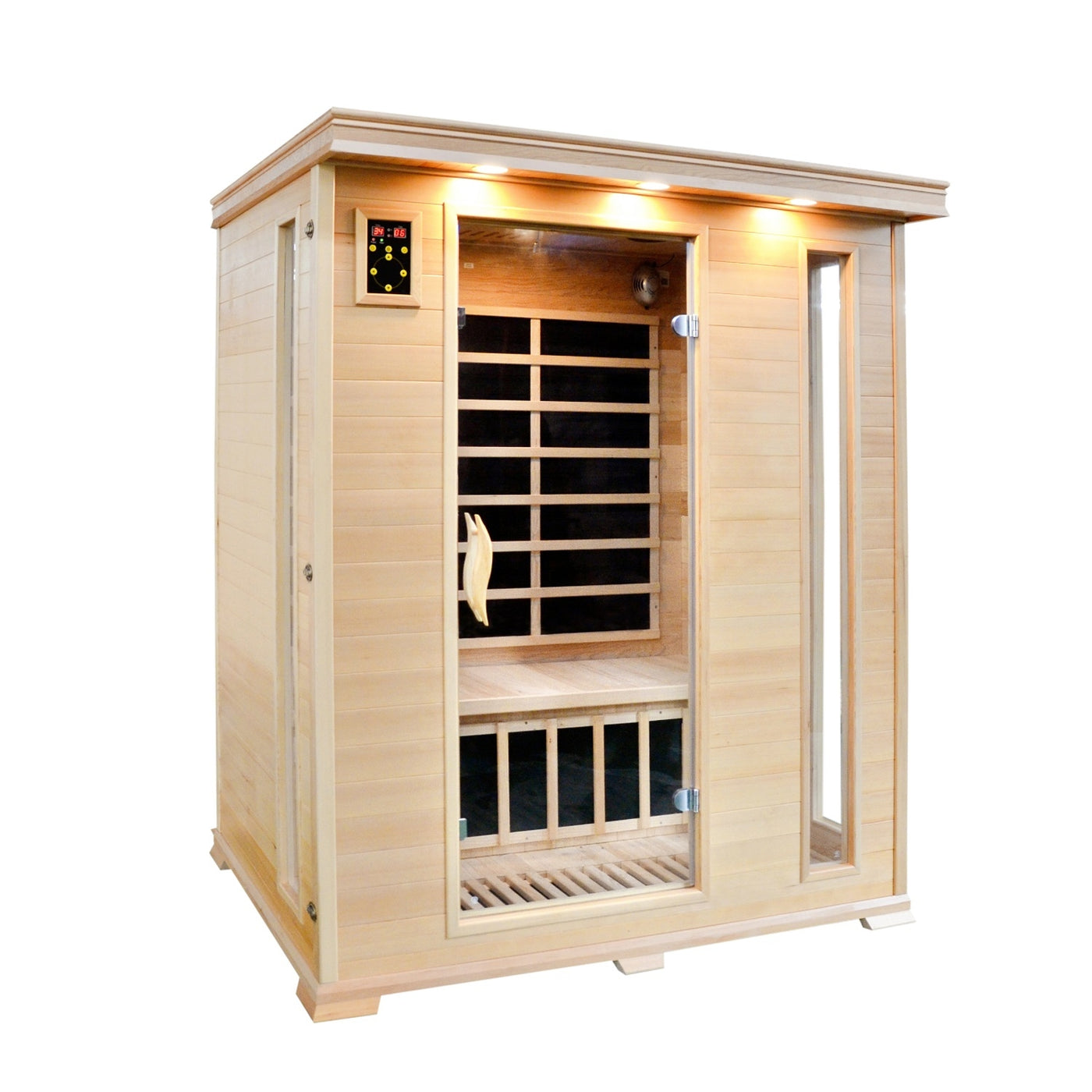 Greenland Luxury Carbon Fibre Infrared 3 Person Sauna 9 Heating Panels 2190W 3 Yr Warranty