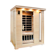 Greenland Luxury Carbon Fibre Infrared 3 Person Sauna 9 Heating Panels 2190W 3 Yr Warranty