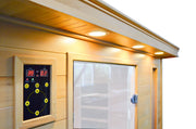 Greenland Luxury Carbon Fibre Infrared 3 Person Sauna 9 Heating Panels 2190W 3 Yr Warranty