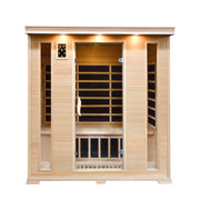 Greenland Luxury Carbon Fibre Infrared 4 Person Sauna 10 Heating Panels 2365W 3yr Warranty
