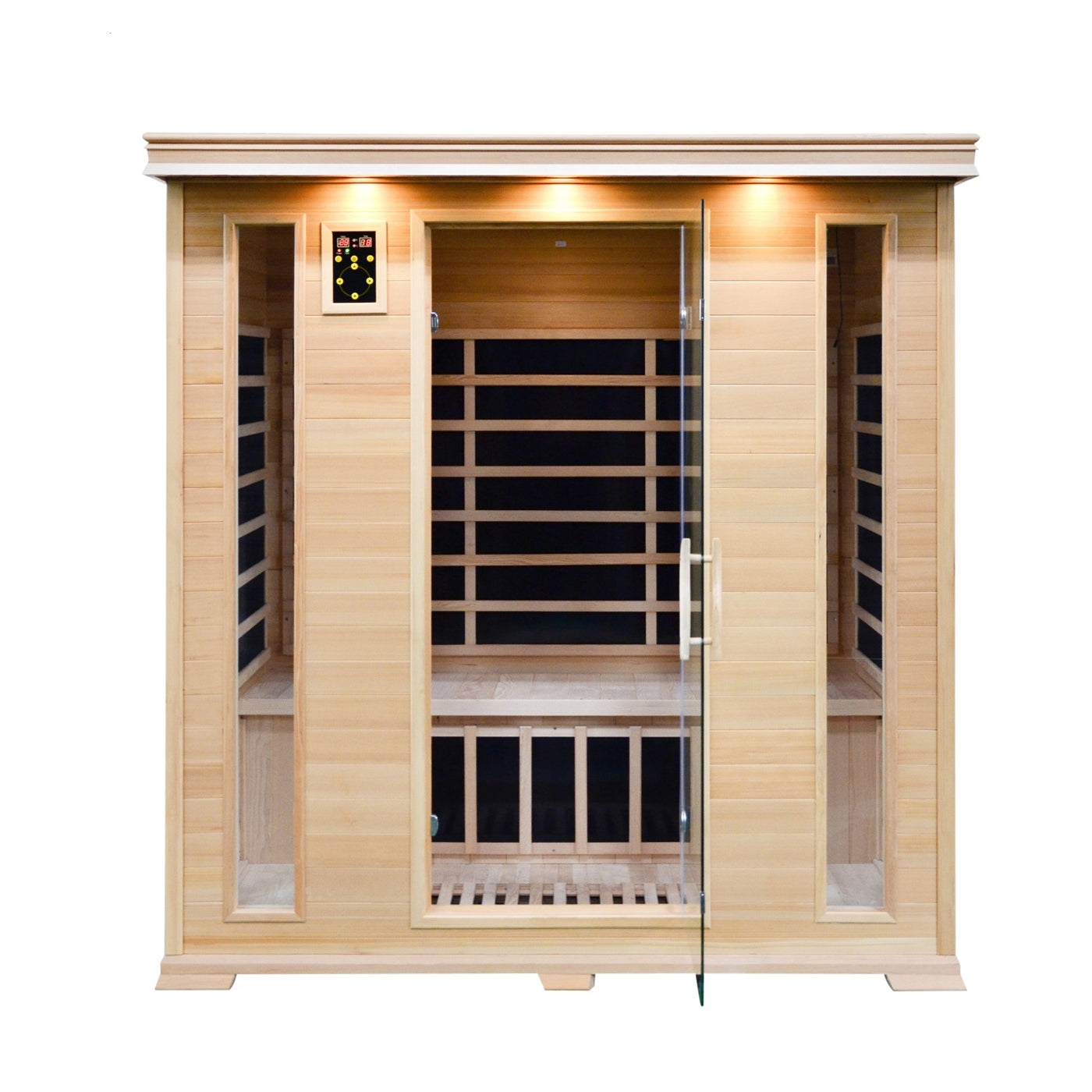 Greenland Luxury Carbon Fibre Infrared 4 Person Sauna 10 Heating Panels 2365W 3yr Warranty