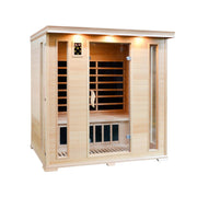 Greenland Luxury Carbon Fibre Infrared 4 Person Sauna 10 Heating Panels 2365W 3yr Warranty