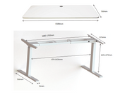 Dual Motor Height-adjustable Computer & Laptop Standing Desk Steel Electric Adjustable Desk