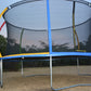 14ft Rainbow Trampoline & Enclosure Ladder Basketball Hoop Set