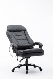 Deluxe Executive Reclining Office Chair with Massager Black