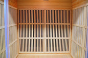 Greenland 2-Person Luxury Far-Infrared Sauna 8 Carbon Heater 1860W Full Glass Front Panel 3 Yr Warranty