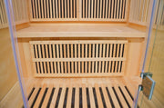 Greenland 2-Person Luxury Far-Infrared Sauna 8 Carbon Heater 1860W Full Glass Front Panel 3 Yr Warranty