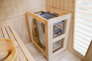 Greenland 3 Person Finnish Indoor Corner Traditional Steam Sauna 6000W 3yr Warranty