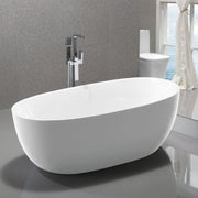 Bathroom Acrylic Free Standing Bath Tub Thin Edge 1700 x 800 x 600 Freestanding (Egg)