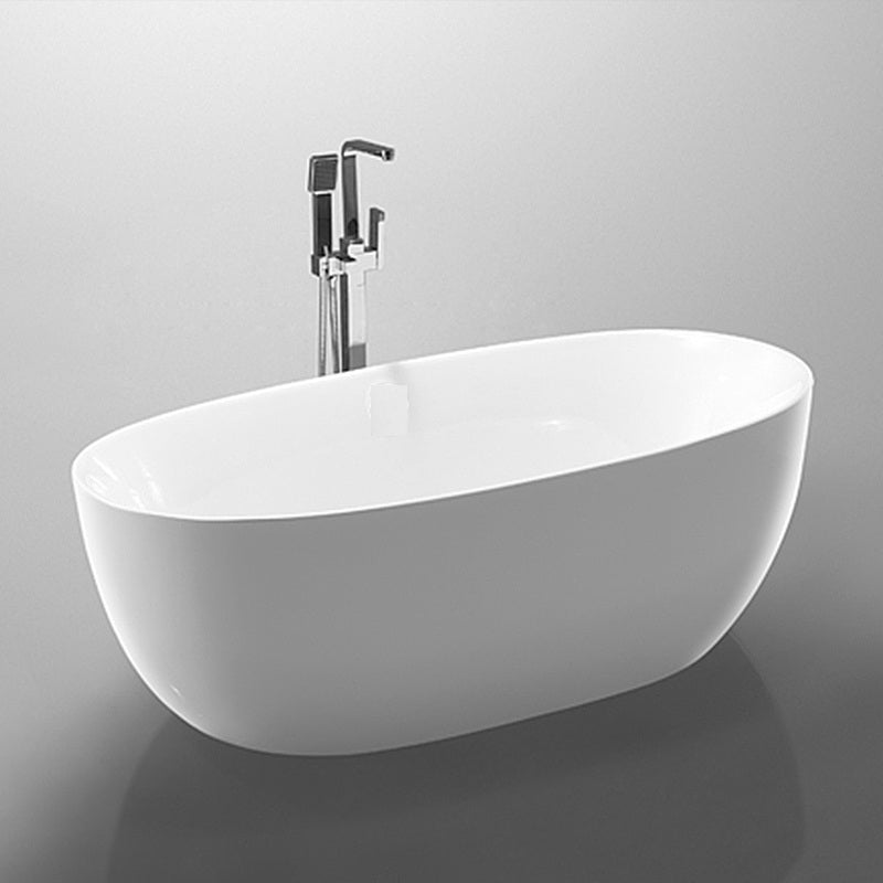 Bathroom Acrylic Free Standing Bath Tub Thin Edge 1700 x 800 x 600 Freestanding (Egg)