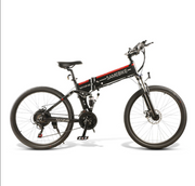SAMEBIKE 26 Inch Aluminum Folding Electric Bike 350W Motor 10.4Ah Battery Max 30 KPH Black