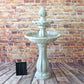 3 Tier Bird Bath Solar Water Fountain Ivory Extra Tall 112cm