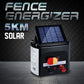 5km Solar Electric Fence Energiser Energizer Power Charger 0.15J Farm Pet Animal
