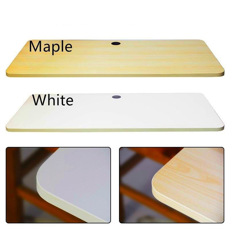 Electric Height-Adjustable Standing Desk Single Motor 150x70cm Grey Frame Maple Top