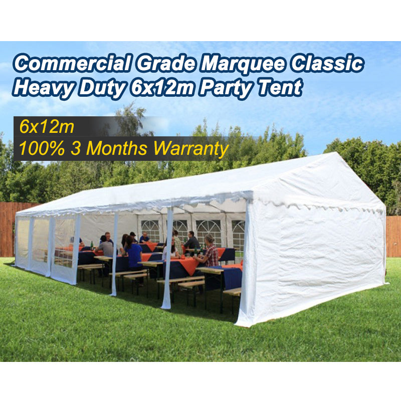 Commercial Grade Galvanised Frame Wedding Marquee Heavy Duty 6x12m Party Tent