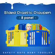 Sided Plastic Playpen Safety Gate Baby Toddler Child 8 panel 1.6x1.6m 3 shapes