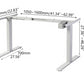 Electric Height-adjustable Computer & Laptop Standing Desk Single Motor Grey Frame Maple Top