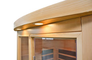 Greenland 2-Person Luxury Far-Infrared Sauna 8 Carbon Heater 1890W Full Glass Front Panel