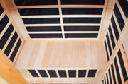 Greenland 2-Person Luxury Far-Infrared Sauna 8 Carbon Heater 1890W Full Glass Front Panel