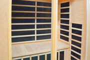 Greenland 2-Person Luxury Far-Infrared Sauna 8 Carbon Heater 1890W Full Glass Front Panel