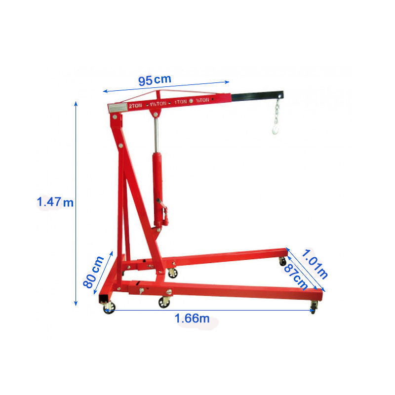 2 Tonne Hydraulic Engine Workshop Crane Hoist Lift