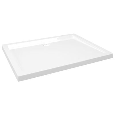 Rectangular SMC Shower Tray Base 1200x800x40mm White + Waste