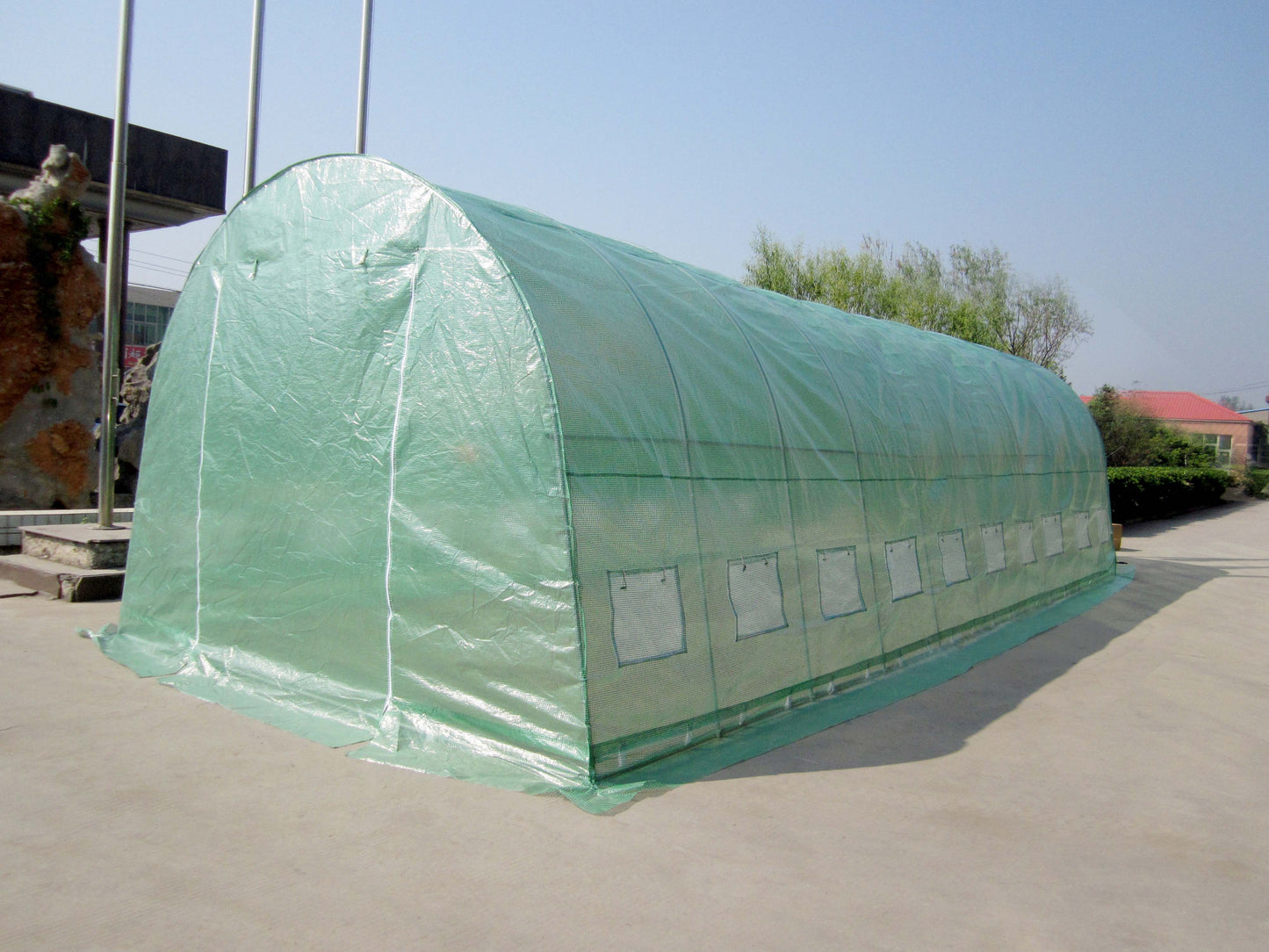 10m x 4m Galvanised Frame Walk-in Polytunnel Greenhouse Frame Only