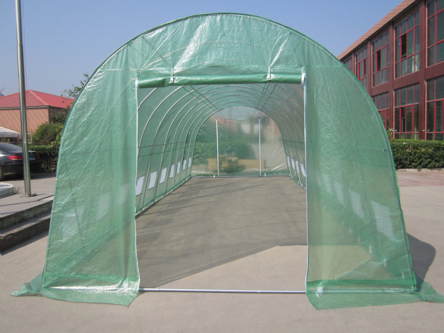 10m x 4m Galvanised Frame Walk-in Polytunnel Greenhouse Frame Only