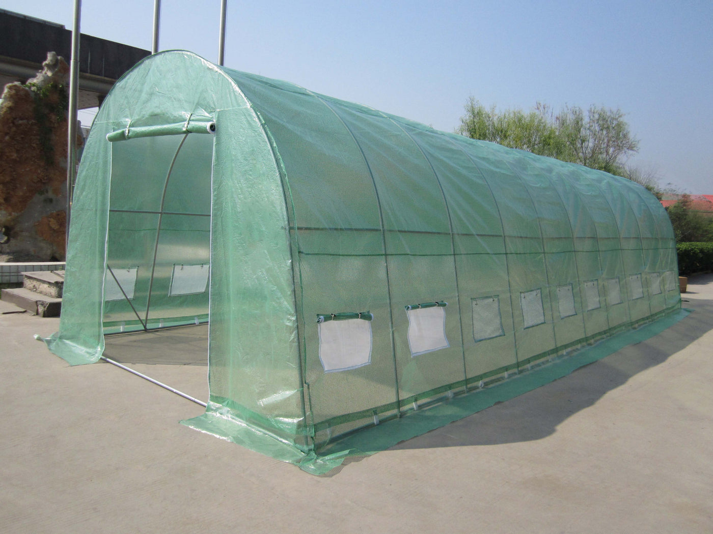 10m x 4m Galvanised Frame Walk-in Polytunnel Greenhouse Frame Only