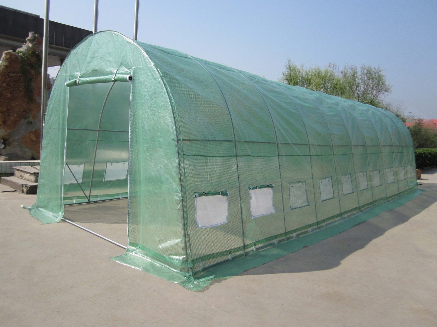 10m x 4m Galvanised Frame Walk-in Polytunnel Greenhouse Frame Only
