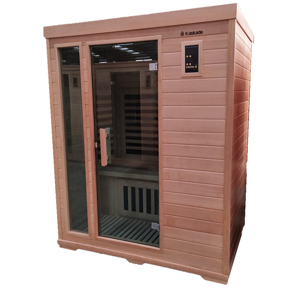 3 Person Luxury Carbon Fibre Infrared Sauna 8 Heating Panels 003F