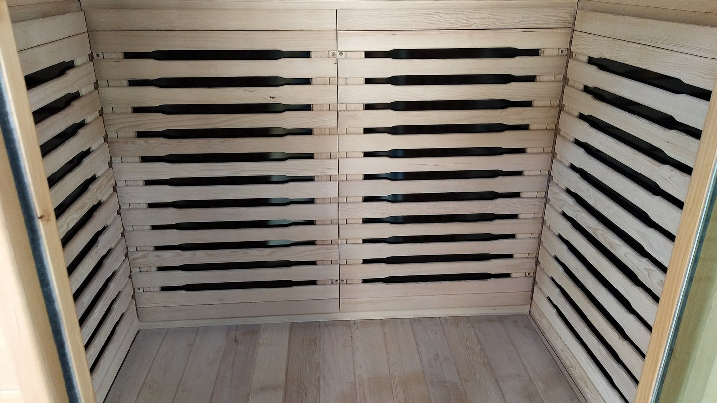 2 Person Luxury Indoor Carbon Fibre Infrared Sauna 7 Panels 002B