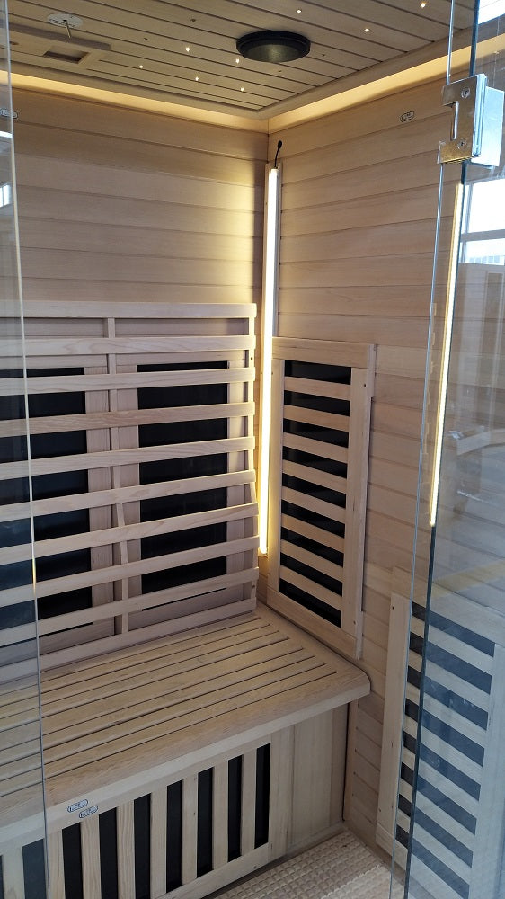 New Model 3 Person Luxury Indoor Carbon Fibre Infrared Sauna 12 Heating Panels