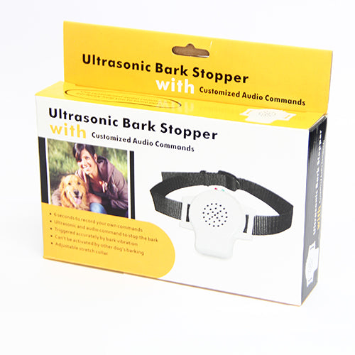 Ultrasonic Bark Stop Collar Record Commands YOUR voice