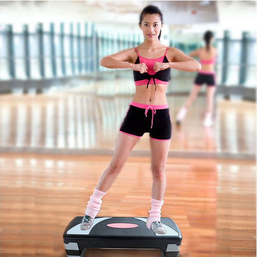 Adjustable Aerobic Step Anti Slip with Wide 78cm Stepping Platform