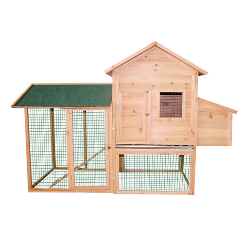 2M Large Villa Chicken Coop Hen House With Nesting Egg Cage