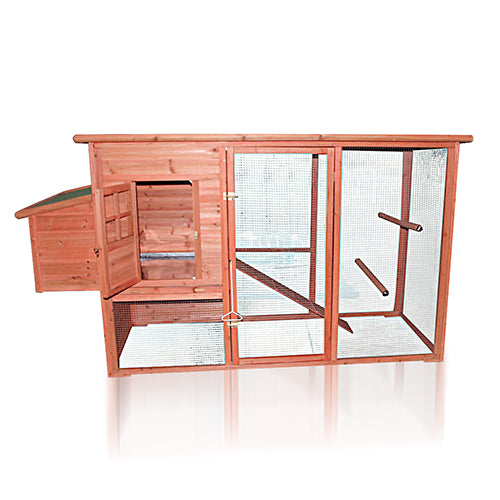 2.3M Weatherproof Chicken Coop Hen House Rabbit Hutch with Removable Tray Sliding Door 230x90x130(H)cm