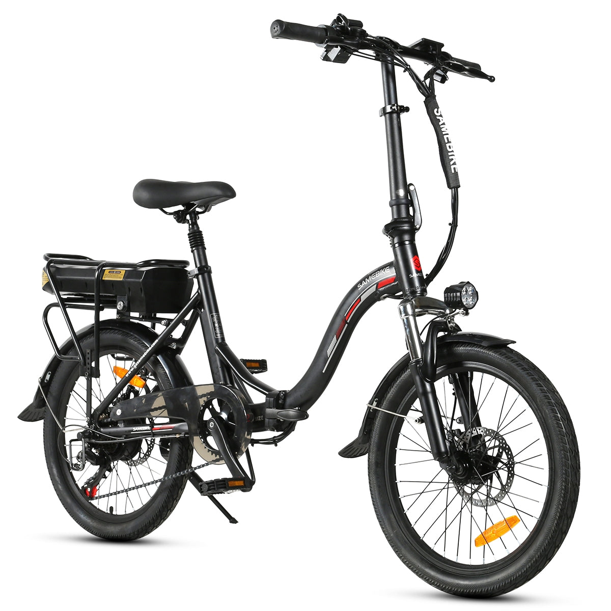 SAMEBIKE 350W Folding Electric Bike Bicycle 20KM/H E-bike Black