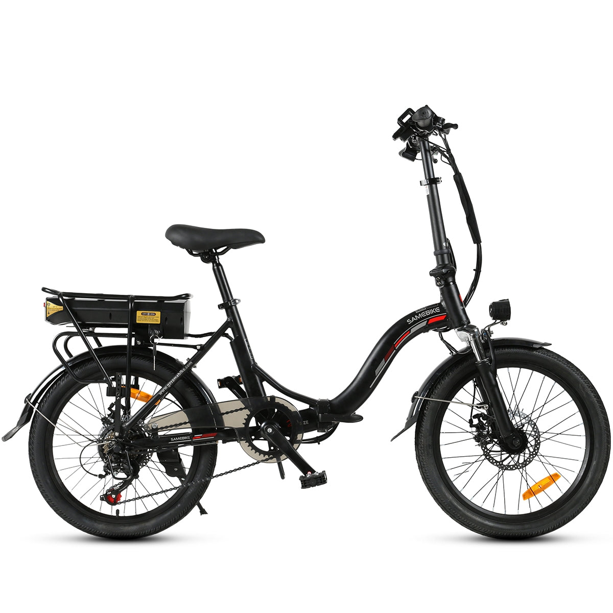 SAMEBIKE 350W Folding Electric Bike Bicycle 20KM/H E-bike Black