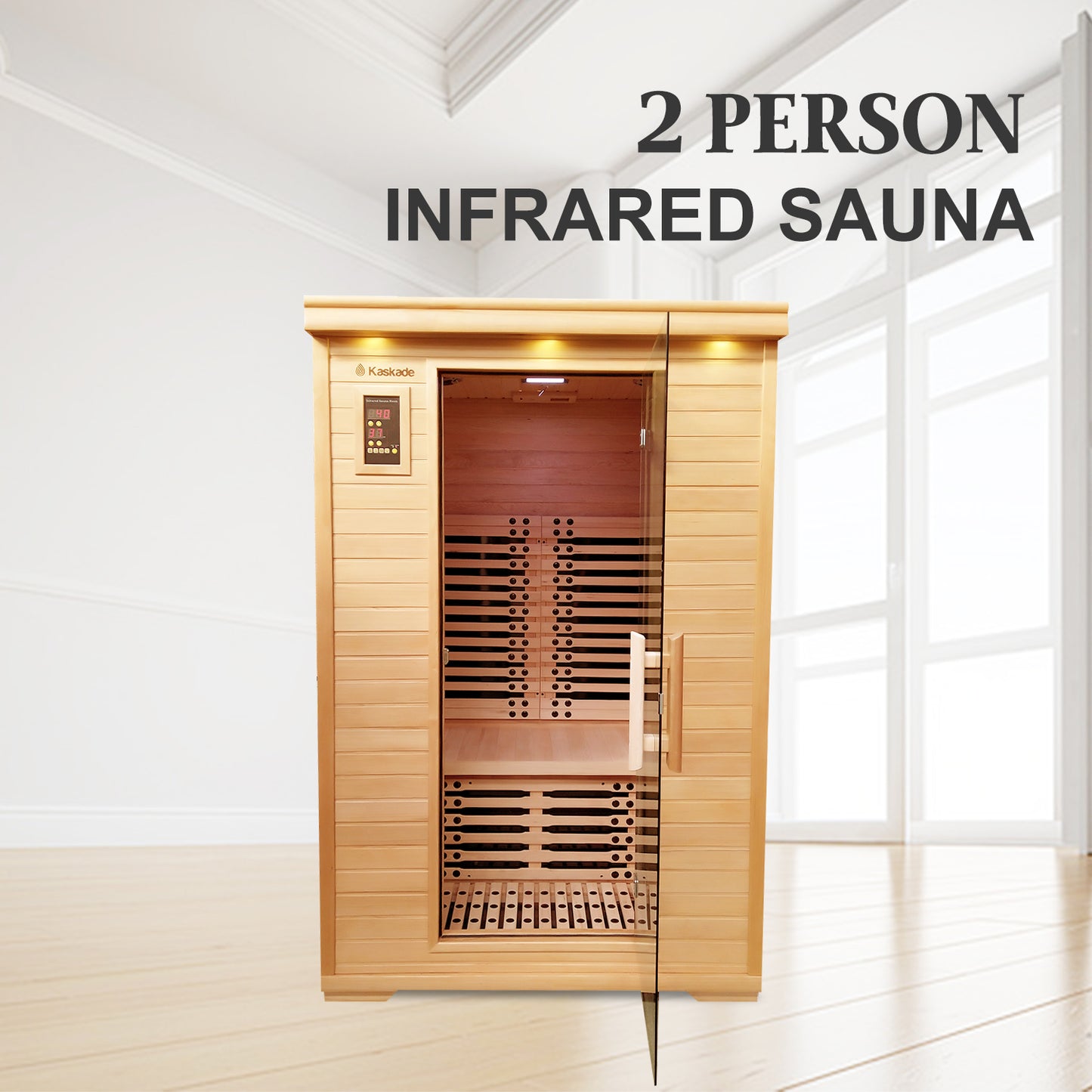 2 Person Luxury Indoor Carbon Fibre Infrared Sauna 7 Panels 002B