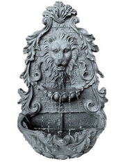 Garden Solar Wall Water Fountain Feature Lion Head Indoor Outdoor 78cm