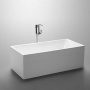 Bathroom Acrylic Free Standing Bath Tub Thin Edge 1500 x 750 x 600 Freestanding (linea Box)