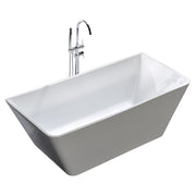 Bathroom Acrylic Free Standing Bath Tub Thin Edge 1500 x 750 x 600 Freestanding (linea slim)