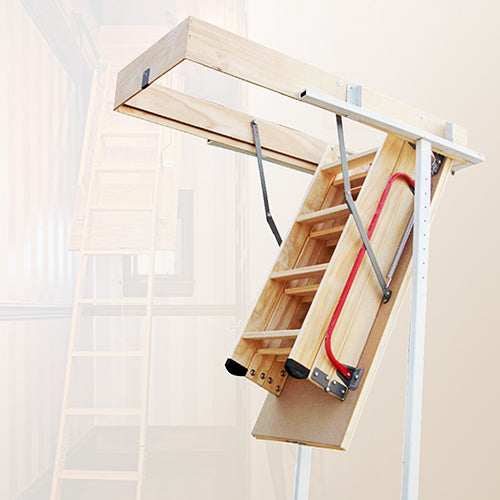Pine Wood Attic Loft Ladder 2200mm to 2700mm
