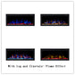Horizon 50" Slim Trim Black Built-in Recessed / Wall mounted Heater Electric Fireplace