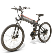SAMEBIKE 26 Inch Aluminum Folding Electric Bike 350W Motor 10.4Ah Battery Max 30 KPH Black
