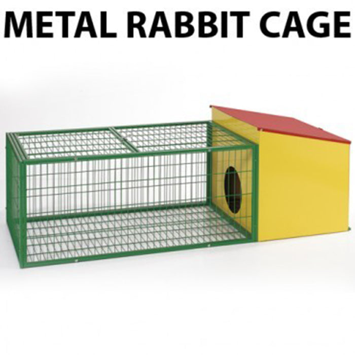 119cm Metal Rabbit Hutch Guinea Pig Ferret Hamster Cat House with Run