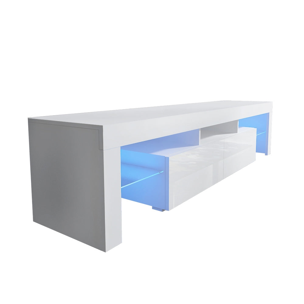 Modern LED TV Cabinet Entertainment Unit Stand 200cm White MLD06