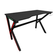 Gaming Computer Desk with LED Lights Cup Holder Headphone Hook 120x60x75cm
